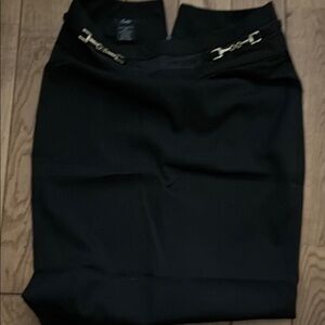 Elegant Black Skirt with Gold Accents